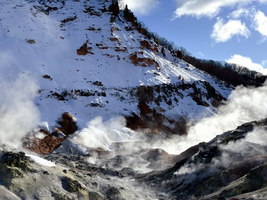 湯気が立ち上る